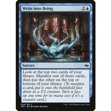Write into Being
